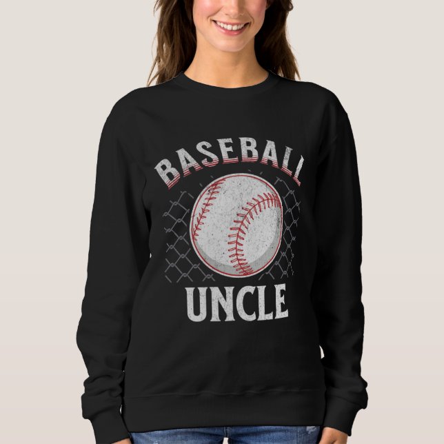Baseball Uncle Ball Heart Uncles Father s Day spor Sweatshirt (Front)