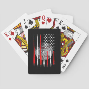 Baseball USA Flag American Flag Vintage Playing Cards