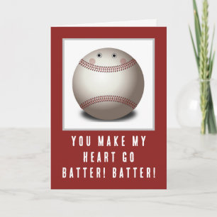 Baseball Valentine Holiday Card