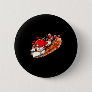 Baseball valentine's day drip ice cream team 6 cm round badge