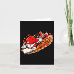 Baseball valentine's day drip ice cream team card