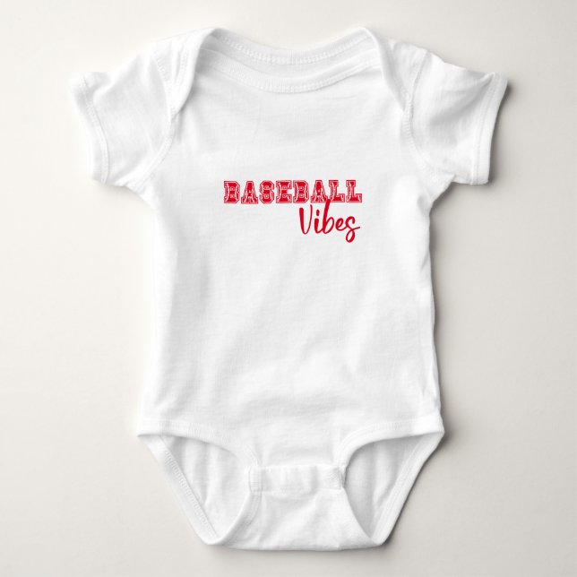 Baseball Vibes Baby Bodysuit (Front)