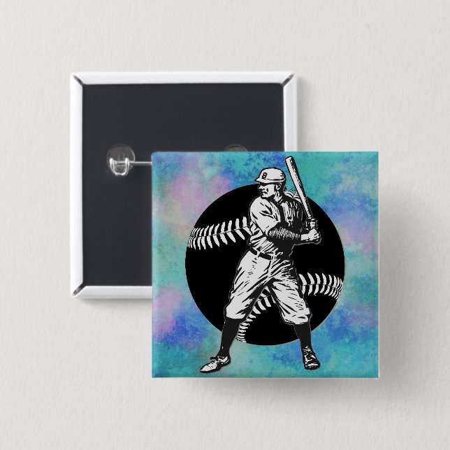 Baseball:Vintage Button (Front & Back)