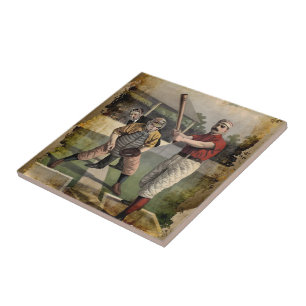 Baseball:Vintage Ceramic Tile