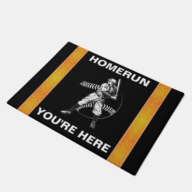 Baseball:Vintage Doormat (Angled)