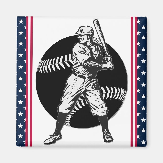 Baseball:Vintage Magnet (Front)