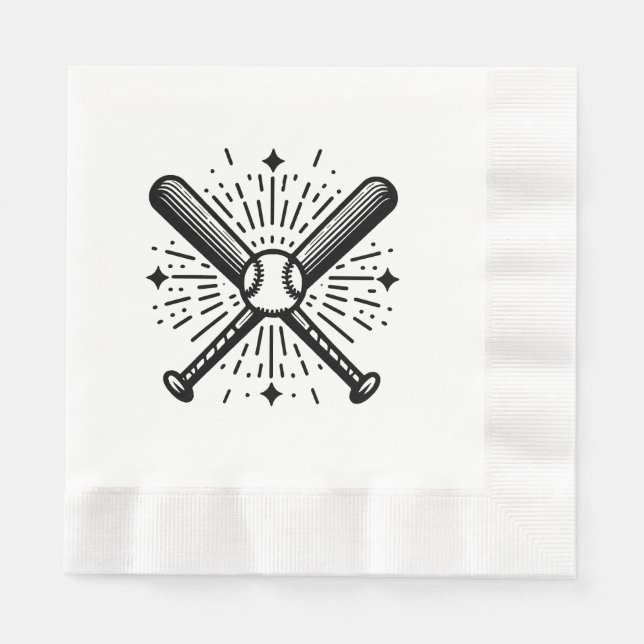 baseball vintage napkin (Front)