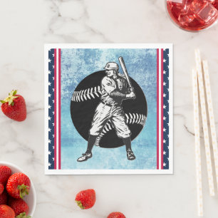 Baseball:Vintage Paper Napkin