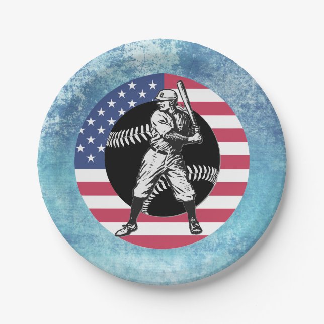 Baseball:Vintage Paper Plate (Front)