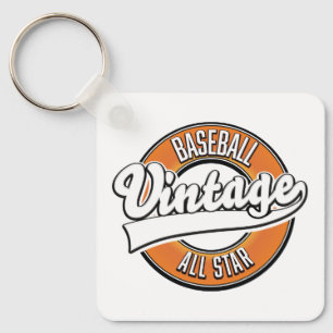 Baseball vintage style logo. key ring