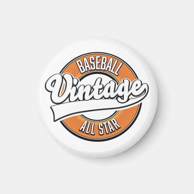 Baseball vintage style logo. magnet (Front)