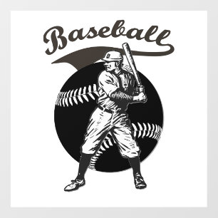 Baseball:Vintage Window Cling Sticker