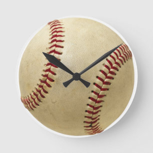 Baseball wall clock