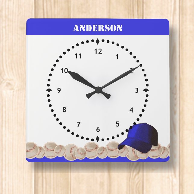 Baseball Wall Clock Blue Cap (Creator Uploaded)