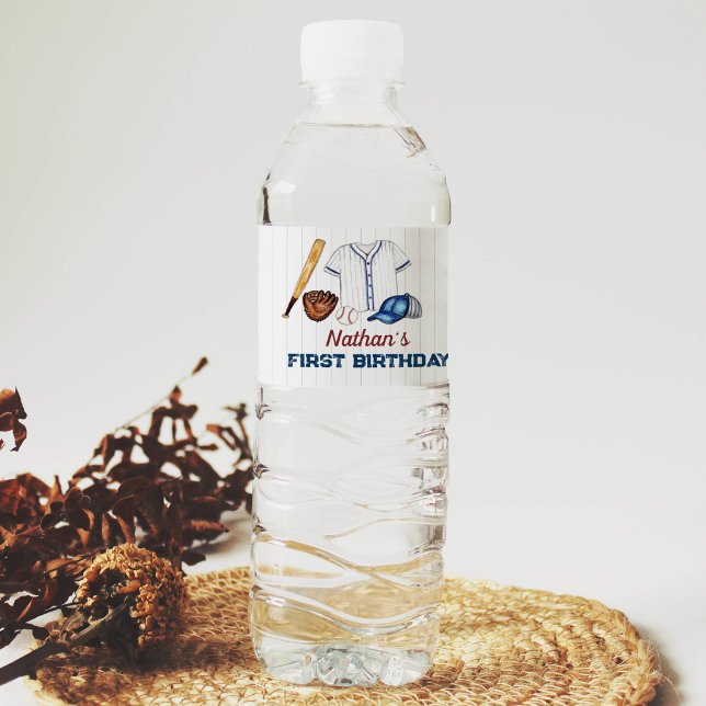 Baseball Water Bottle Label Birthday Party (Creator Uploaded)