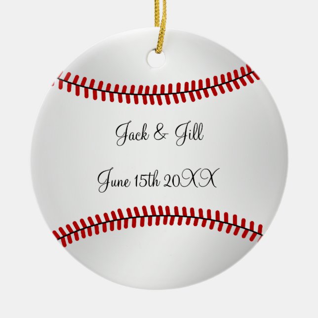 Baseball wedding Ornament (Front)