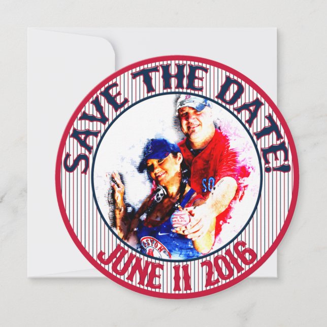 Baseball Wedding Save-The-Date-HOWARD,Option 4 Invitation (Front)