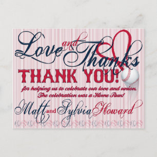 Baseball Wedding Thank You Card 1-HOWARD Wedding