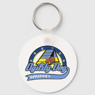 Baseball Whippet Agility Key Ring