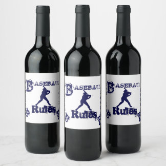 Baseball Wine Label