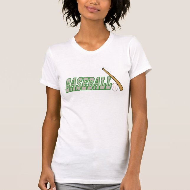 Baseball with Bat n Ball T-Shirt (Front)
