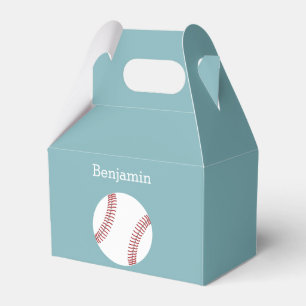 Baseball with Custom Name - Royal Blue Favour Box