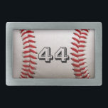 Baseball with Customisable Number Belt Buckle<br><div class="desc">A macro photograph of a brand new Baseball with red stitching. Perfect gift for the baseball or softball sports fan.</div>