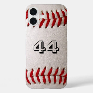 Baseball with Customisable Number iPhone 16 Plus Case