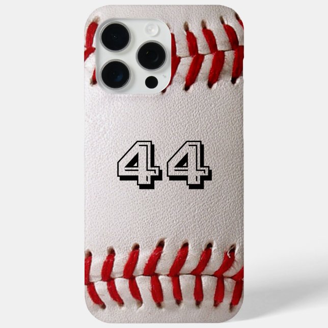 Baseball with Customisable Number Case-Mate iPhone Case (Back)