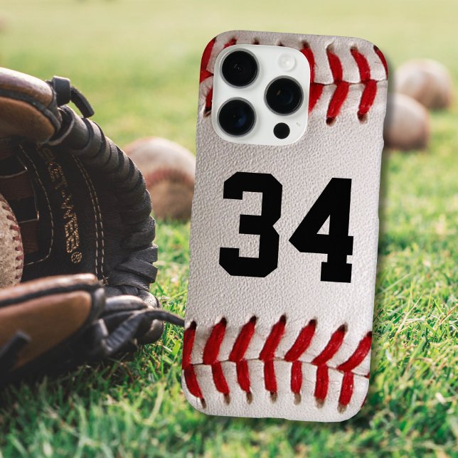 Baseball with Customisable Number Case-Mate iPhone Case (Creator Uploaded)
