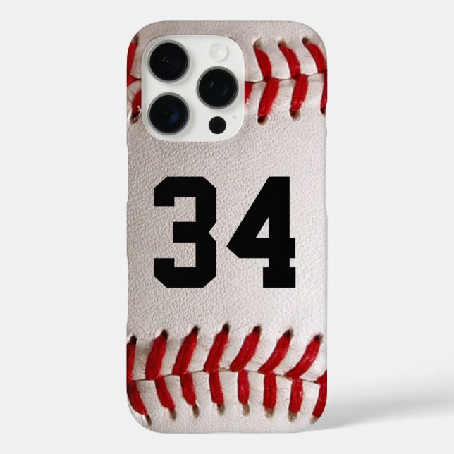 Baseball with Customisable Number Case-Mate iPhone Case (Back)