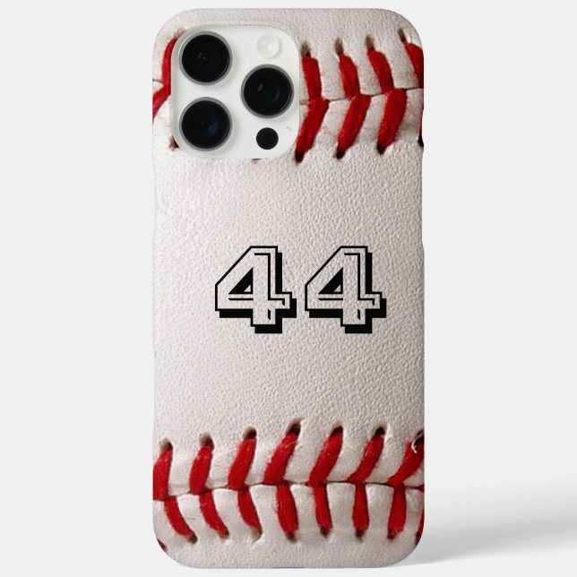 Baseball with Customisable Number Case-Mate iPhone Case (Back)