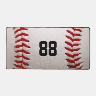 Baseball with Customisable Number Desk Mat