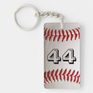 Baseball with Customisable Number Key Ring