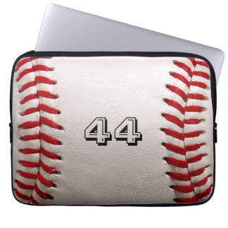 Baseball with Customisable Number Laptop Sleeve