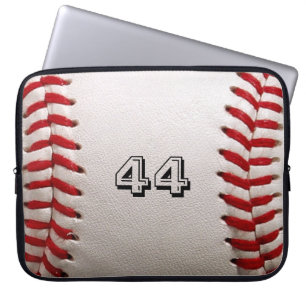 Baseball with customisable number laptop sleeve
