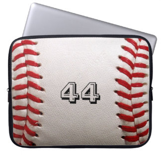 Baseball with customisable number laptop sleeve