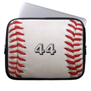 Baseball with customisable number laptop sleeve