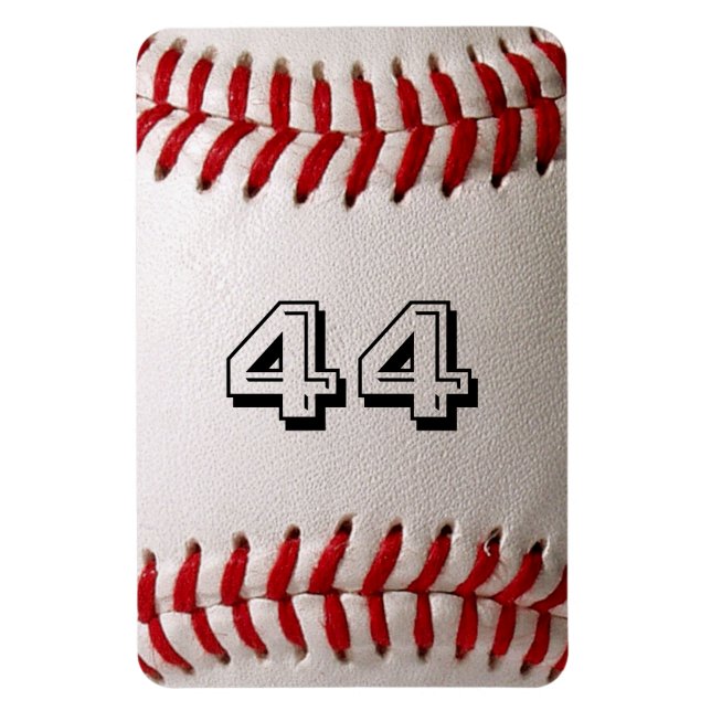 Baseball with Customisable Number Magnet (Vertical)