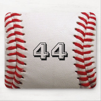 Baseball with Customisable Number Mouse Pad