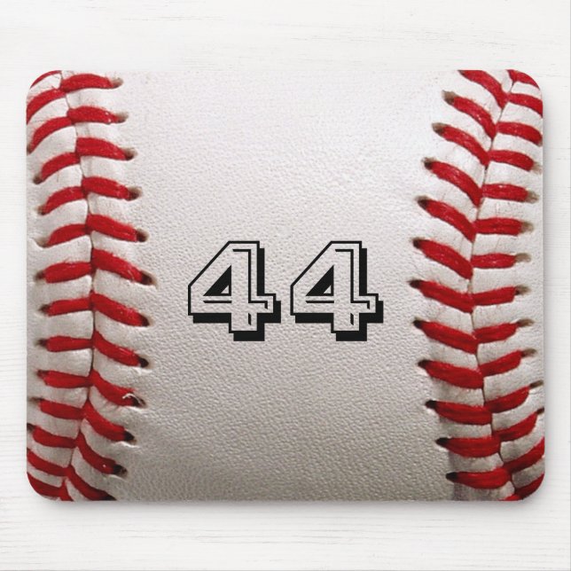 Baseball with Customisable Number Mouse Pad (Front)