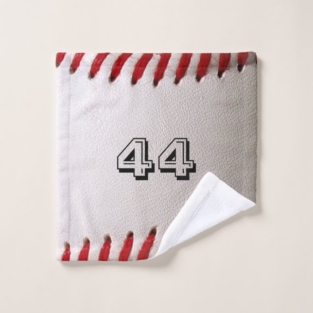 Baseball with Customisable Number Wash Cloth (Wash Cloth)