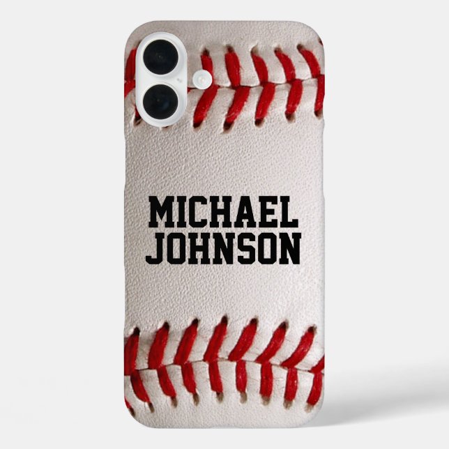 Baseball with Customisable Text Case-Mate iPhone Case (Back)