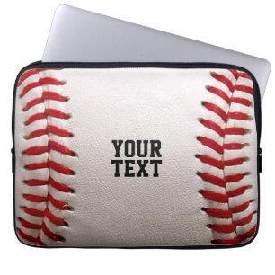 Baseball with Customisable Text Laptop Sleeve