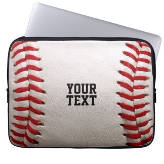 Baseball with Customisable Text Laptop Sleeve