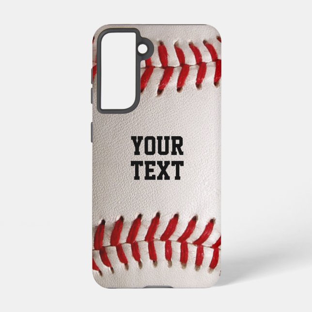 Baseball with Customisable Text Samsung Galaxy S21 Case (Back)