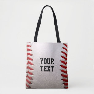 Baseball with Customisable Text Tote Bag