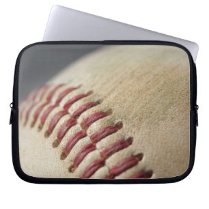Baseball with impact mark. laptop sleeve
