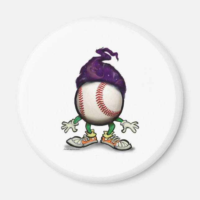 Baseball Wizard Magnet (Front)