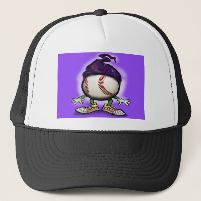 Baseball Wizard Trucker Hat (Front)